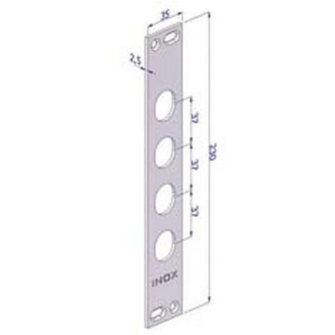 CONTROPIASTRA PER SERRATURE PORTE BLINDATE IN ACCIAIO INOX INTERNO 37 CP2500 - (CP2500XAI37)