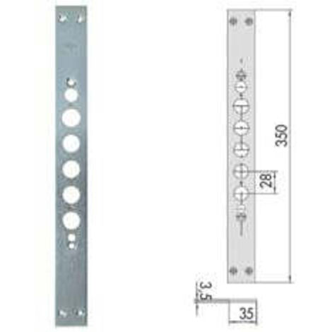 Contropiastra per serrature porte blindate serie 17515 06221 10 - mm.350 (06221100)