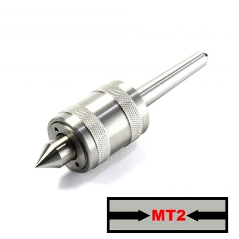 Contropunta rotante per tornio con morsa MT2 - Deluxe