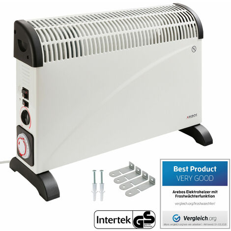 Convecteur avec thermostat, minuteur et turbo 2000 W