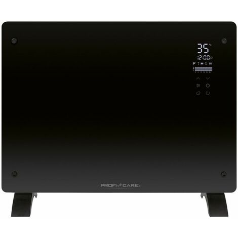 Convecteur en verre 1500W Noir Proficare PC-GKH3118-Noir