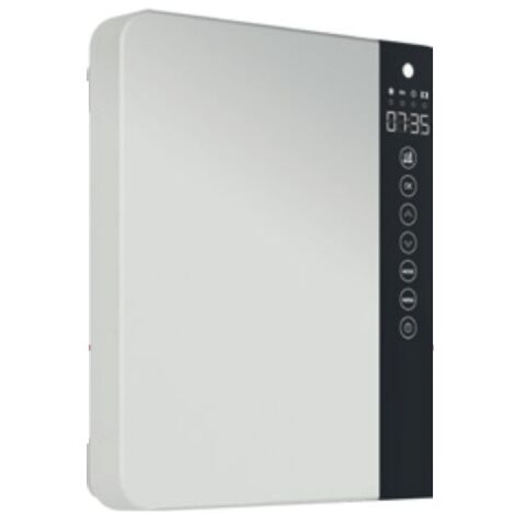Radiateur Sèche-Serviettes Cayenne 050282 - Verre LCD, Soufflerie 900W, Programmateur Hebdomadaire - Blanc
