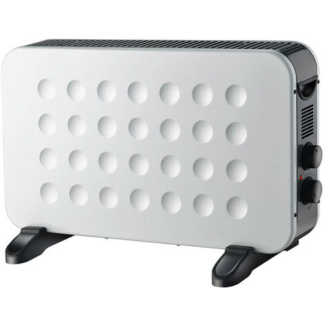 Convector Hogar 2000w Blanco/negro 2potencias Termost.regulable Protecc.contracalentamiento,Turbo 38x61x22cm