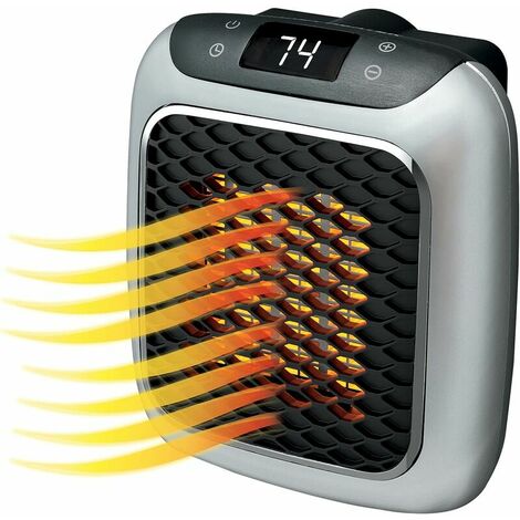Convenient space-saving wall-plug heater with advanced ceramic technology and US PLUG adjustable thermostat
