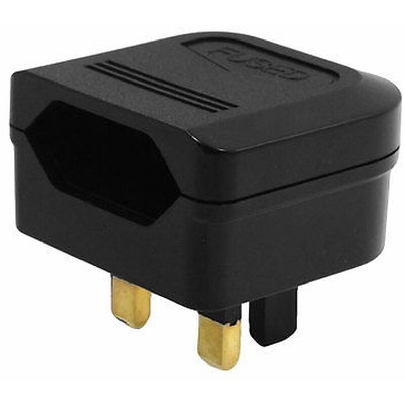 

Conversor/adaptador/convertidor de enchufe de 2 pins euro plano A enchufe UK 3 pins con fusible