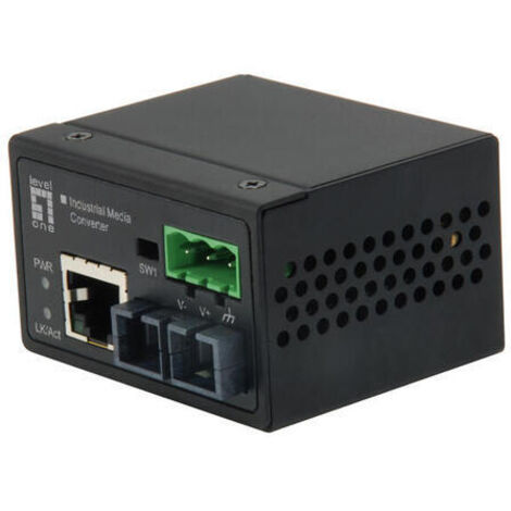 CONVERSOR DE MEDIOS LEVEL ONE RJ45 A SC MONO MODO INDUSTRIAL IEC-4301