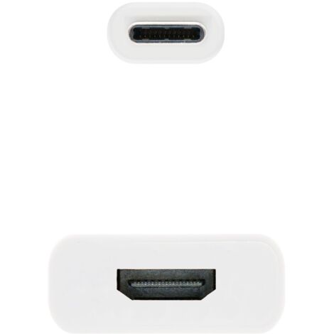Conversor Nanocable 10.16.4102/ USB Tipo-C Macho - HDMI Hembra/ 15cm/ Blanco