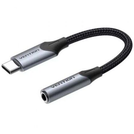 Conversor usb tipo-c vention bgjha/ usb tipo-c macho - jack 3.5 hembra/ 10cm