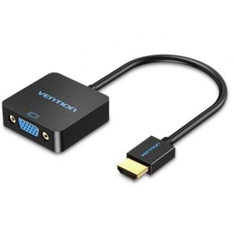 Conversor Vention ACPBB/ HDMI Macho - VGA Hembra/ 15cm/ Negro