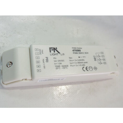Converstisseur LED driver primaire 24V 1A secondaire 3X3-20V 350mA puissance 7-15W max 3 canaux DECLIC 470560