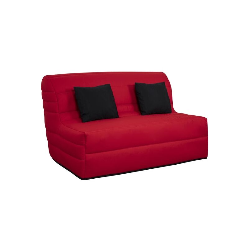 Ub Design - Canapé lit Caly bz 140 mousse 28 kg couette rouge
