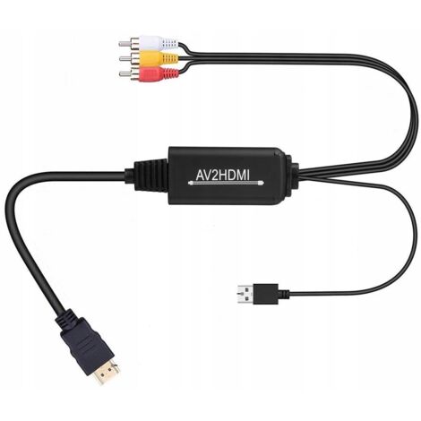 CONVERTIDOR AV a HDMI CINCH CVBS EURO COMPUESTO