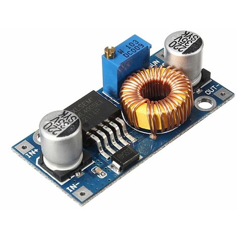 Convertidor DC-DC, XL4005E Alimentador Regulable  (5A -1.25V-32V) - Electronica, Arduino, Fuente.