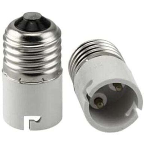 Convertidor de casquillo KZQ E27 a B22, adaptador de base de bombilla con rosca de bayoneta, portalámparas para lámparas LED/CFL e incandescentes