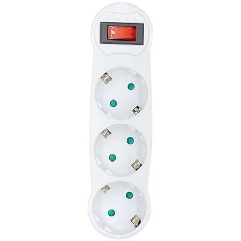 Convertidor de enchufe europeo de 16 A/250 V, estilo alemán, adaptador de corriente de 1 a 3 vías, enchufe europeo, TRIMEC
