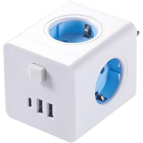 Convertidor de enchufe para teléfono, adaptador USB con protección contra sobrecarga, enchufe portátil para viajes, portátil y teléfono.
