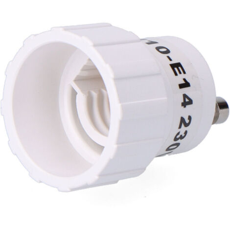 Convertidor de gu10 a e14, 2 a 230 v, blanco, ø29 x 40 mm (retractilado)