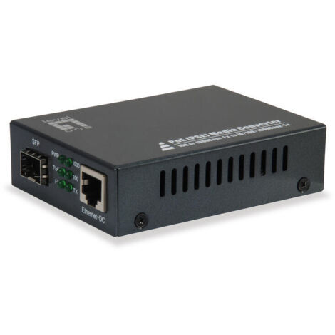 CONVERTIDOR DE MEDIOS LEVEL ONE GVT-2012 RJ45 GB A SFP PoE PS3 30W