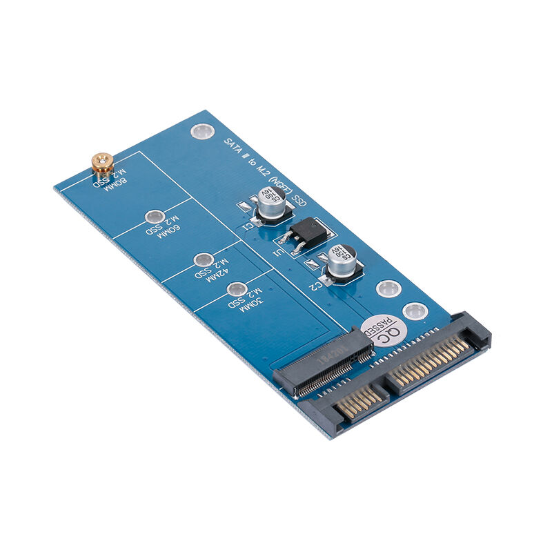 

Convertidor de tarjeta adaptadora NGFF M.2 SSD a SATA 3.0 para disco duro M.2 SSD de 30/42/60/80 mm, Azul