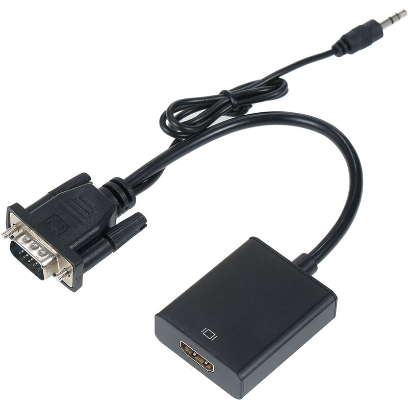 

Convertidor de VGA a HD Resolucion de cable 1080P Compatibilidad con decodificadores Fuente de alimentacion USB Adecuado para una variedad de equipos