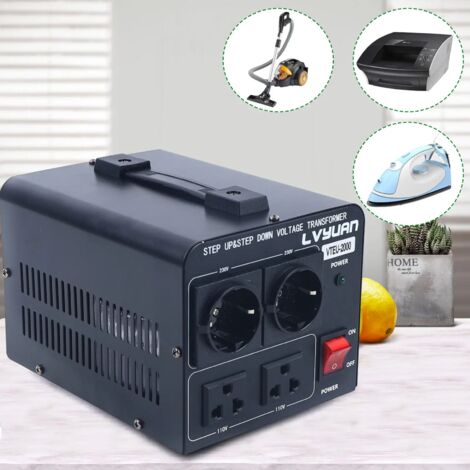 Convertidor de voltaje de 1000 W 110 V - 230 V / 230 V - 110 V con protección contra sobretensiones
