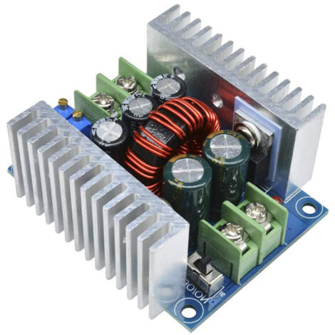 Convertidor reductor CC-CC de 300 W y 20 A, módulo reductor de 6-40 V CC a 1,2-36 V CC, módulo de corriente constante y voltaje ajustable, condensador electrolítico