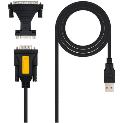 CONVERTIDOR USB A SERIE TIPO AM-RS232 DB9M DB25M 18 M NANOCABLE 10.03.0002