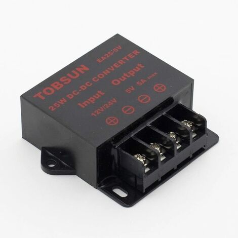 Convertidores Fuente de alimentación DC DC Transformador reductor de 12 V 24 V a 5 V 5 A 25 W DC Buck Converter ajustable para pantallas LED, automoción, electricidad, etc.