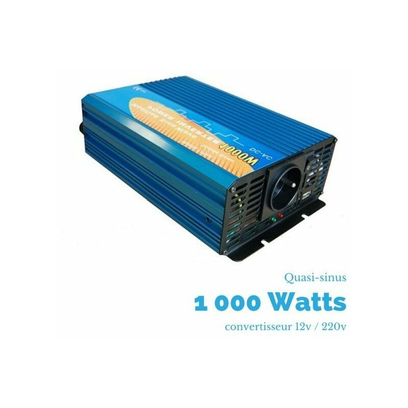 Electric-sun - Convertisseur 1000 watts 12v/230v quasi-sinus