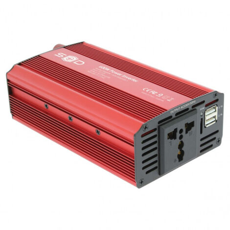 Convertisseur 12v 230v 600W Usb 2.1a2+Pinces Crocodiles