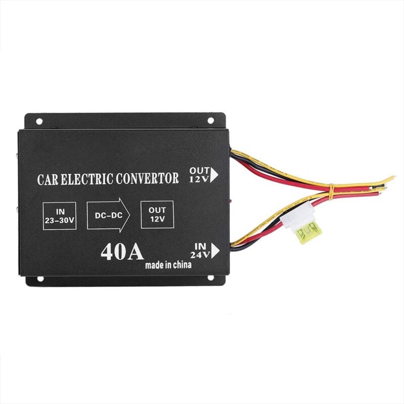 Zoternen - Convertisseur 24 v vers 12 v + transformateur de tension, convertisseur de puissance cc 24 v vers 12 v, convertisseur électrique pour