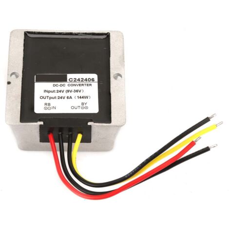 Convertisseur 9-36V vers 24V 6A, Module Régulateur de Tension Boost/Buck Automatique