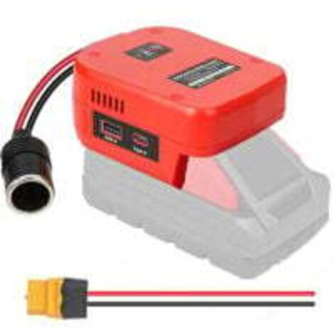 Convertisseur abaisseur de tension 18 V vers 12 V pour batterie Milwaukee M18 18 V, régulateur abaisseur de tension CC 12 V 10 A 120 W pour voiturette de golf, voiturette télécommandée, camion, éclair