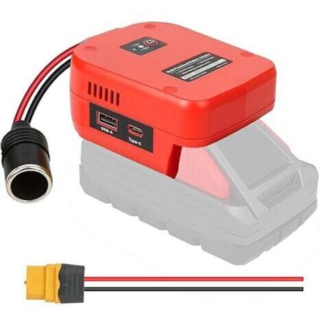 Convertisseur abaisseur de tension 18 V vers 12 V pour batterie Milwaukee M18 18 V, régulateur abaisseur de tension CC 12 V 10 A 120 W pour voiturette de golf, voiturette télécommandée, camion, éclair