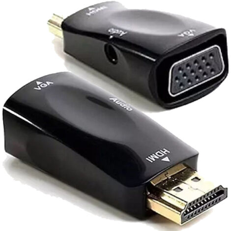 Convertisseur Adaptateur Vidéo Hdmi Vers Interface De Sortie Vga Câble Audio Q-t122