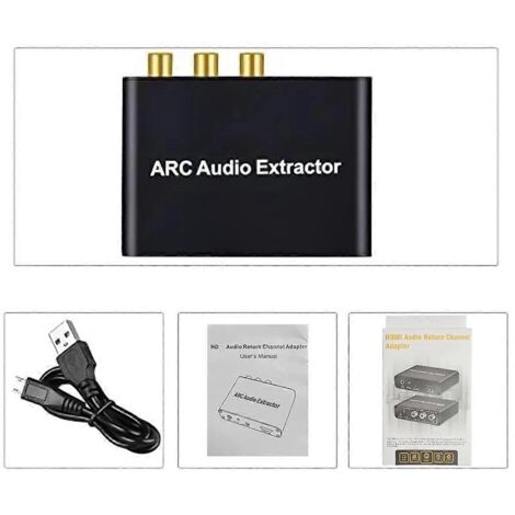 Convertisseur audio ARC, 192 kHz/ARC vers optique/coaxial/prise jack 3,5 mm