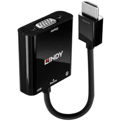 Convertisseur audio et HDMI vers VGA Lindy, 38285