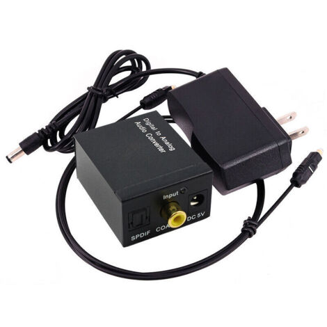 Convertisseur audio numérique-analogique, coaxial/optique vers RCA, adaptateur audio
