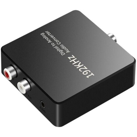 Convertisseur audio numérique-analogique haute résolution 192 kHz, interface optique/coaxiale SPDIF vers RCA stéréo