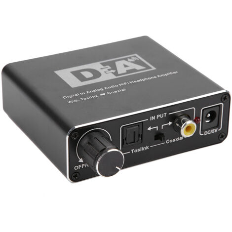 Convertisseur Audio Numérique Coaxial/Optique vers Stéréo Analogique 3.5mm pour Home Cinéma et Ampli Hi-Fi