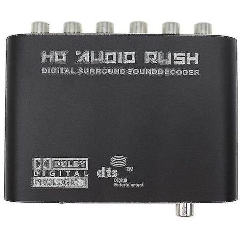 Convertisseur audio numérique DTS/AC-3 optique vers RCA analogique 5.1 canaux, adaptateur audio, amplificateur et convertisseur