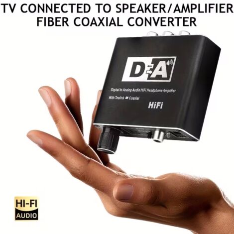 Convertisseur audio numérique vers analogique, adaptateur optique Toslink vers stéréo RCA avec sortie 3,5 mm