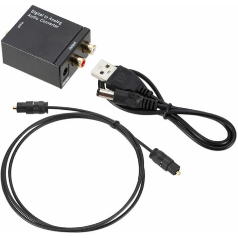 SERBIA Convertisseur Audio Numerique Vers Analogique Boite De Commutation Audio Optique Vers Rca Boite De Selection De Commutateur Av Coaxial Toslink, Le Noir thsinde