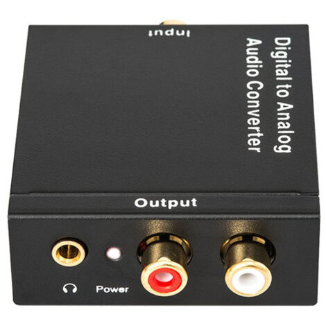 Convertisseur audio numérique vers analogique – Entrées SPDIF optique et coaxial – Sorties analogiques stéréo L/R