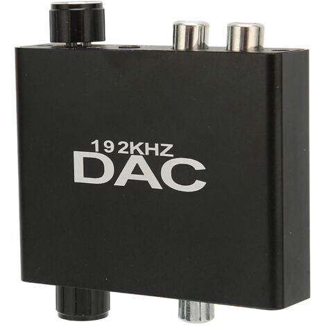 Convertisseur Audio Optique/Coaxial vers RCA avec Contrôle des Graves pour Systèmes Home Cinéma - DAC 24-bit/192 kHz
