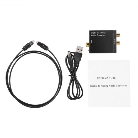Convertisseur Audio Optique Numérique vers Analogique Coaxial Adaptateur RCA