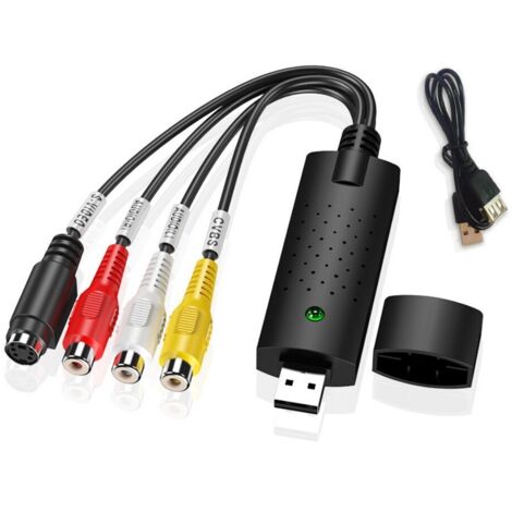Convertisseur Audio Vidéo USB, Numériseur VHS vers DVD, Carte d'Enregistrement Vidéo pour Numérisation Analogique