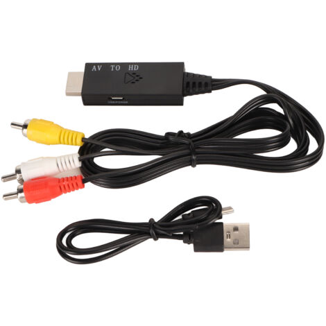 Convertisseur AV vers HDMI avec Sortie HD 720P à 1080P - Adaptateur Multimédia Haute Définition