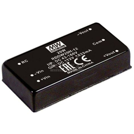 Convertisseur CC/CC Mean Well RDDW20H-12 Nbr. de sorties: 2 x 1.833 A 20 W 1 pc(s) Q121332