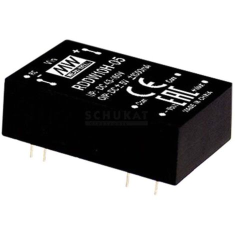 Convertisseur CC/CC MW Mean Well RDDW10H-15 Nbr. de sorties: 2 x 333 mA 10 W 1 pc(s) Q123482